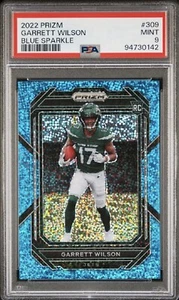 2022 Panini Prizm 🔵🔥Blue Sparkle Garrett Wilson RC Prizm #89/96 PSA 9 Mint! - Bild 1 von 2