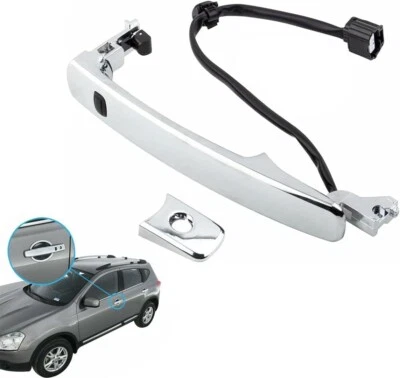 Manija cromada puerta delantera izquierda coche para Nissan Rogue 2010 2011 2012 2013 2014 2015 Foto 1 de 4