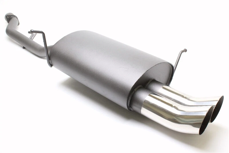 Scarico sportivo 2x76 mm DTM alto rotondo affilato con ABE per BMW Serie 3 E36 compact 316i - Immagine 1 di 1