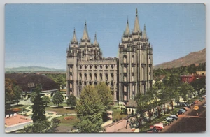 Postal Salt Lake City Utah Mormon Temple Union Pacific Railroad - Imagen 1 de 2