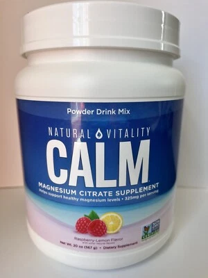 Polvo de citrato de magnesio Natural Vitality Calm, 20 OZ envío rápido Foto 1 de 3