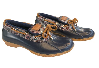 Sperry Top Siders Para Mujer Talla 6 9045139 Impermeable Goma Bajo Pato Botas Zapatos Foto 1 de 4