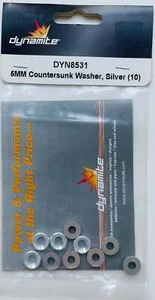 Dynamite 5mm Silver Countersunk Washers (10) DYN8531 - Picture 1 of 1