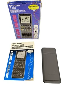 CALCULATOR By SHARP EL-9200 Graphing Scientific with Lid & Manual VGC - Picture 1 of 7