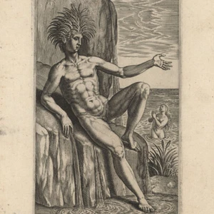 Philipp Galle Acis Semideorum marinorum Kupferstich 1586 Galateia Gott griech. - Bild 1 von 2