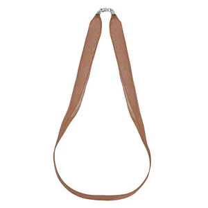 Collar Gargantilla Doble Cinta Marrón Clásico con Broche de Plata Esterlina - Imagen 1 de 4