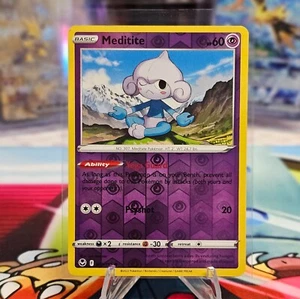Meditite - 072/195 - Silver Tempest - Pokemon TCG - Reverse Holo - NM - Picture 1 of 2