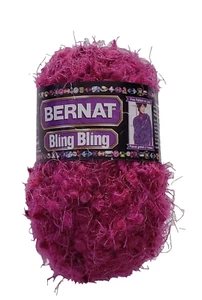 Bernat Bling Bling Yarn Cabaret Crimson 1 Skein 90Yds 1.75oz 100% Nylon bulky 5 - Picture 1 of 4
