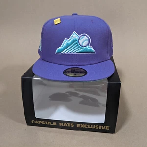 Colorado Rockies Sea Glass Collection 25th Anniversary Patch Fitted Hat Size 8 - Picture 1 of 10