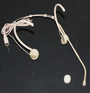 Foldable Earhook Headset Mic Headworn Microphone for Sennheiser Wireless Beige - Picture 1 of 11