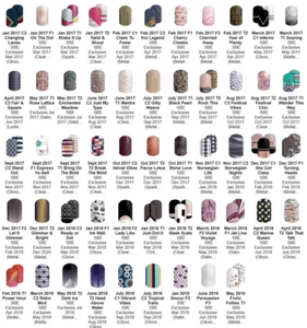 Jamberry Nail Wraps - StyleBox 2017-19 Wraps - HALF SHEETS - Varies Great Styles - Picture 1 of 56