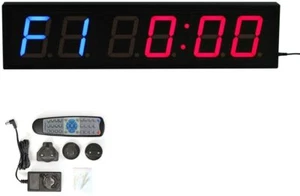4,6 Zoll LED Intervall Timer Fitnessstudio Wanduhr Countdown für Training Fitness Crossfit - Bild 1 von 7