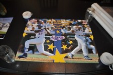 Montreal expos baseball  all star 2001 colour poster guerrero & joe Vidro mlb