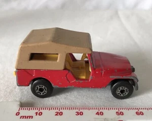 Vintage Red Matchbox Superfast 1970 #53 Jeep CJ6 Made in England Diecast Toy Car - Picture 1 of 4