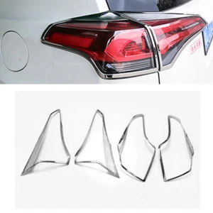 4x Para Toyota RAV4 2016-2018 Luz Trasera Interior Exterior Cubierta ABS Plateada - Imagen 1 de 3