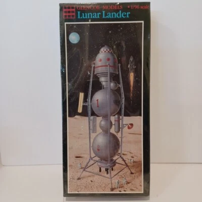 GLENCOE Models 1:96 LUNAR LANDER Sci-fi 1993 Plastic Rocket 05003 VTG NEW SEALED - Image 1 of 4