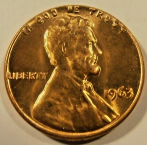Centavo Lincoln P 1963 - sin usar de un buen rollo - Imagen 1 de 7