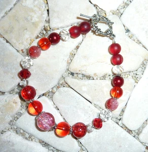 ★ DIY ★ Armband ★ rot & kristall ★ - Bild 1 von 1