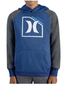 NWT Boy's HURLEY H20-Dri Blue Gray Solar Hoodie Size Small 6 - 7 MSRP $40 - Picture 1 of 6