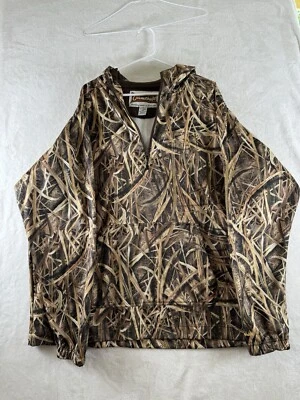 Gamehide Hunting wear camo 3/4 zip hooded sweatshirt front pocket size 3x mens - Image 1 of 4
