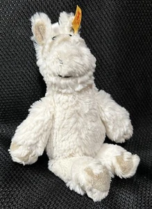 STEIFF Stripie Zebra 068867 Stuffed Animal Hand Made In Germany 8” Crème Color - Picture 1 of 13