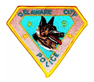 DELAWARE CITY – K-9 - DELAWARE DE Sheriff Police Patch CANINE DOG SHEPHERD 3.5” - Picture 1 of 1