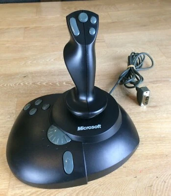 Microsoft Sidewinder 3D Pro Plus Flight Stick Joystick 9-Pin GamePort. Not USB - Image 1 of 4