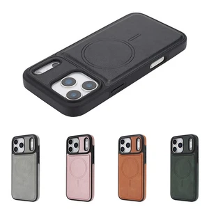 Leather Magentic Case For iPhone 17 Air 16 e 15 14 Plus 13 12 Pro Max Slim Cover - Picture 1 of 17