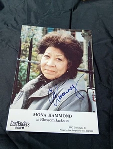 MONA HAMMOND *Blossom Jackson* EASTENDERS HAND SIGNED AUTOGRAPH CAST PHOTO CARD - Picture 1 of 1