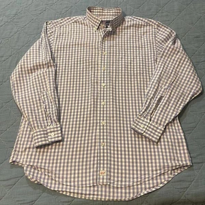 Vineyard Vines Murray Shirt Large Purple White Gingham Check - Picture 1 of 3
