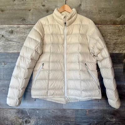 Chaqueta de plumón REI Co-Op 650 para mujer XL marfil acolchado aislada exterior empacable caminata Foto 1 de 4