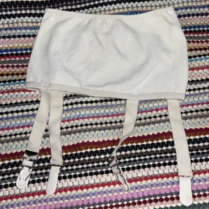 Vintage 70s Camille NOS Pull On Open Bottom Girdle Garter Belt Metal clips Large - Picture 1 of 9