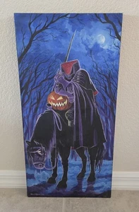 2007 Ben Von Strawn Original handgemaltes kopfloses Reiter Gemälde 12" x 24" - Bild 1 von 5