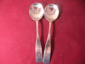 Set Of 2 Oneida Community CIMARRON Stainless Round Bowl Cream Soup Spoon 6 3/4" - Picture 1 of 5