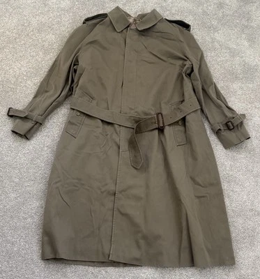 Chaps Ralph Lauren Beige Wool Liner Mens Trench Coat Size 46R Vintage *READ* - Image 1 of 4