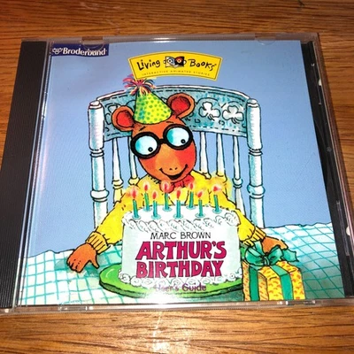 Living Books Marc Brown Arthur's Birthday Broderbund PC Mac CD-ROM VG+ Software - Image 1 of 3