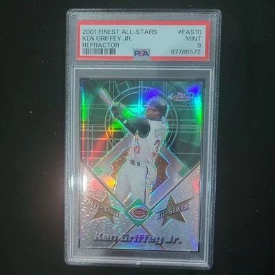 2001 Topps Finest Ken Griffey Jr All-Stars Refractor PSA 9 #FAS10 Seattle Reds - Image 1 of 4