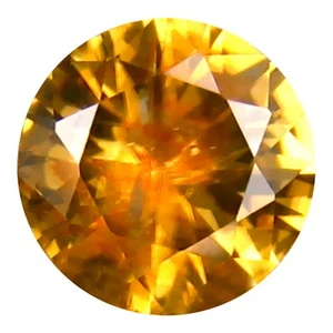 Piedra preciosa de circón amarillo pardusco sin calefacción de forma redonda de 7 mm de buen aspecto de 1,73 quilates - Imagen 1 de 1