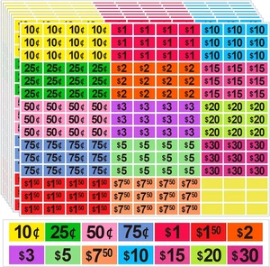 4125 Pcs Removable Garage Sale Stickers, Pre-Priced Yard Sale Price Stickers (1/ - Picture 1 of 12