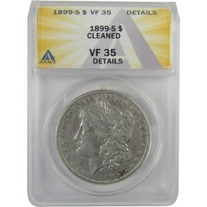 1899 S Morgan Dollar VF 35 Details ANACS Silver $1 Coin SKU:I19054 - Picture 1 of 4