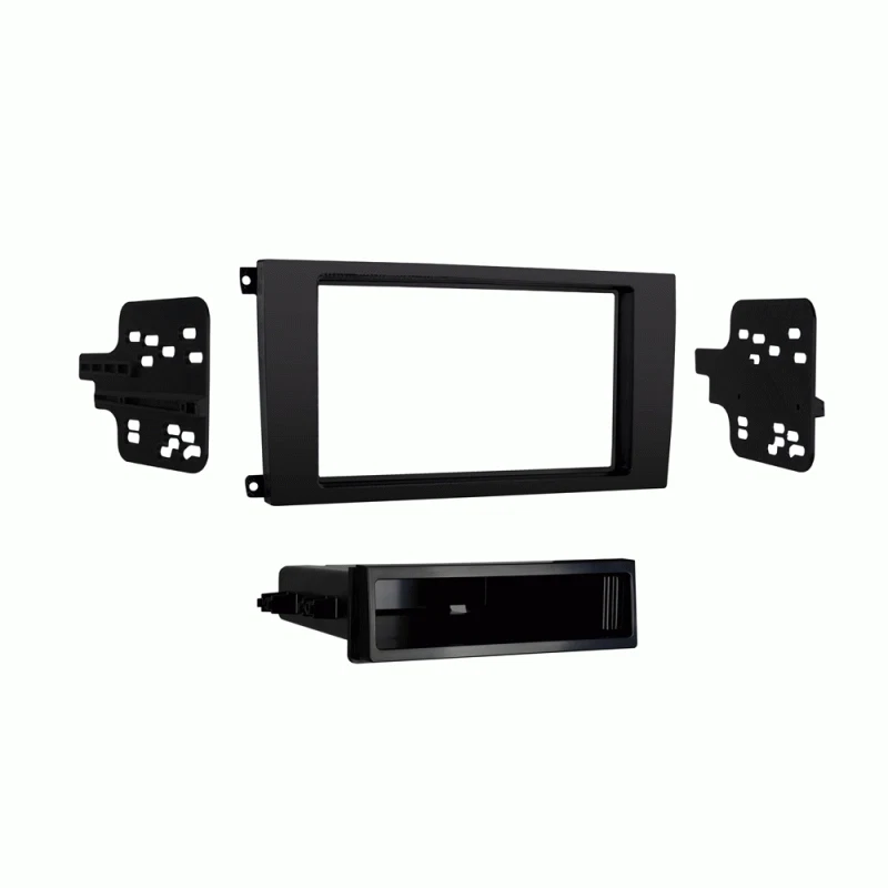 Metra 99-9604B DDIN Matte Black Stereo Dash Kit for 2003-2010 Porsche Cayenne - Image 1 of 1