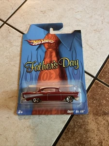 Hot Wheels 2008 Fathers Day57 Chevy Bel Air Red Nice Card Box Ship! - Picture 1 of 5