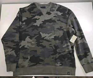 Lucky Brand Camouflage Crew Neck Sweatshirt Pullover Mens XXL Extra Extra Large - Picture 1 of 17