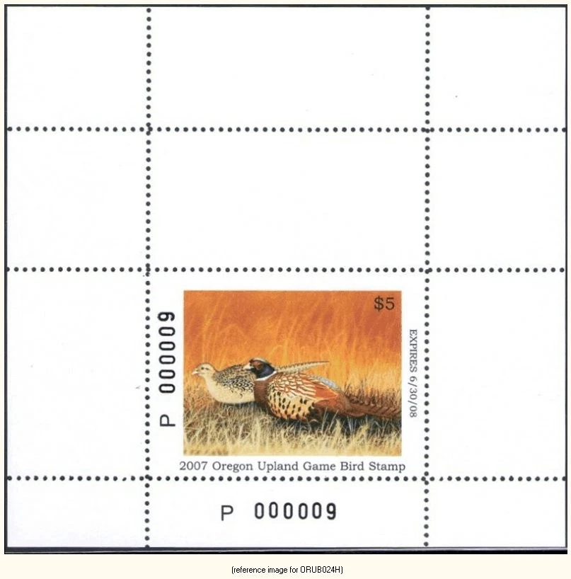 HALFPRICEHUNT Oregon Upland Bird 2007-8 $5 Hunter - Image 1 of 1