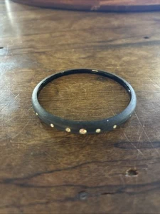 Alexis Bittar Skinny Black Tapered Bangle Bracelet w/ Rhinestones - Picture 1 of 4