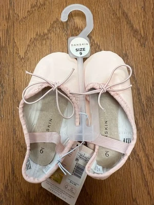 Danskin Girls Pink Dance Shoes Slippers Ballet Full Sole Size 9 NEW! NWT - Image 1 of 4
