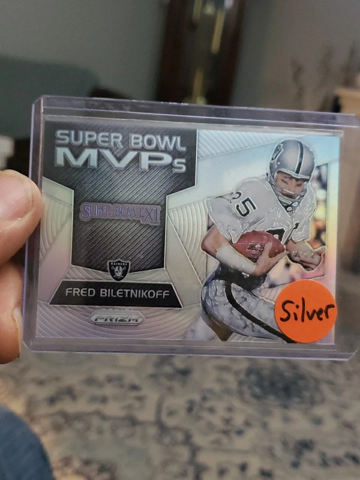 2017 Prizm Silver Super Bowl MVP's Fred Biletnikoff Oakland Las Vegas Raiders  - Image 1 of 1