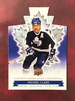 2017-18 Upper Deck Toronto Maple Leafs Centennial Die-Cut #68 Wendel Clark - Image 1 of 4
