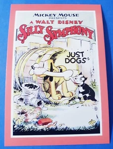 Postcard "Silly Symphony Just Dogs" Disney Classic Movie Posters 4"x6" - Picture 1 of 2