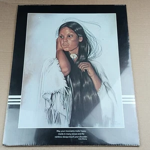 Penni Anne Cross Native American Vintage Leanin Tree Print Poster 1980s - Read - Picture 1 of 18